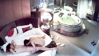 【69堂免费视频】情趣酒店豪华套房水滴摄像头监控偷拍，貌似很饥渴的一对