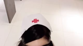 【69堂午夜视频】女友小护士服装让我狠狠干最后给我足交